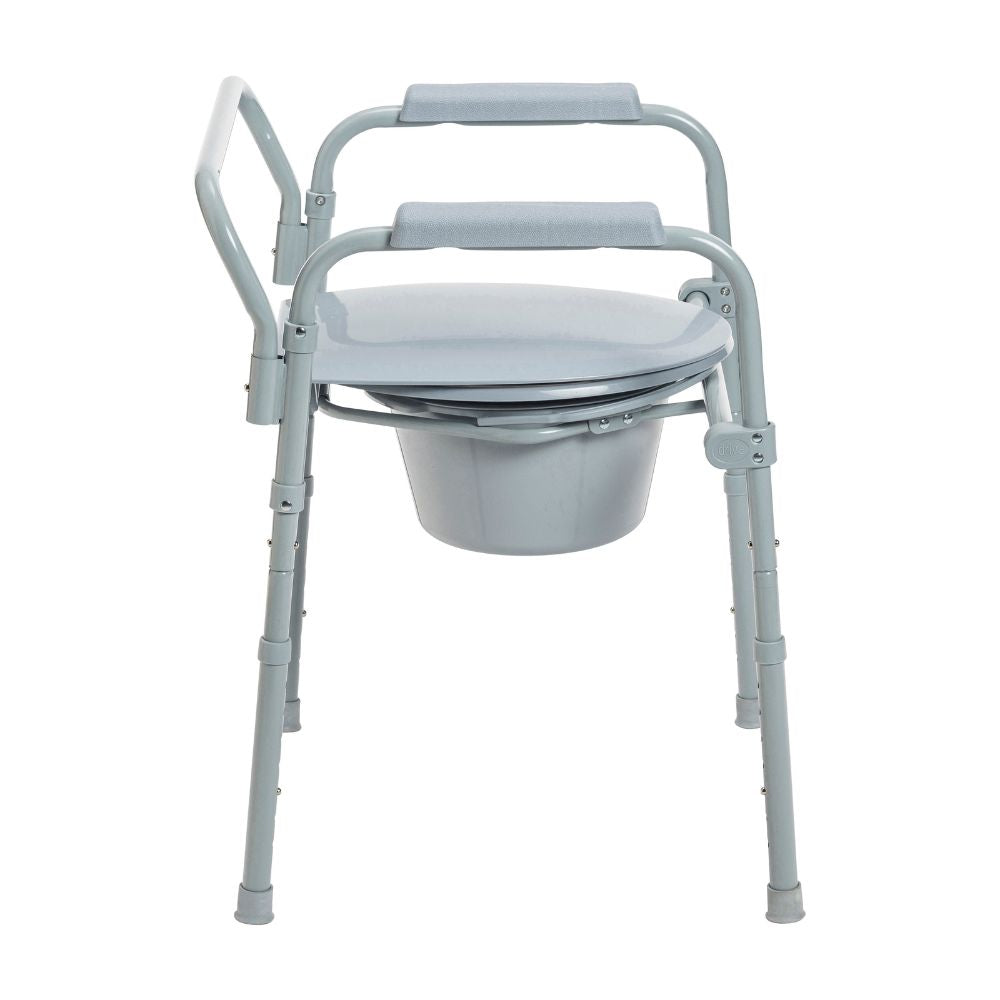 Durable Steel Folding Frame Commode