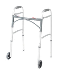 Drive Medical 10210-1 PreserveTech Deluxe Two Button Folding Walker with 5" Wheels