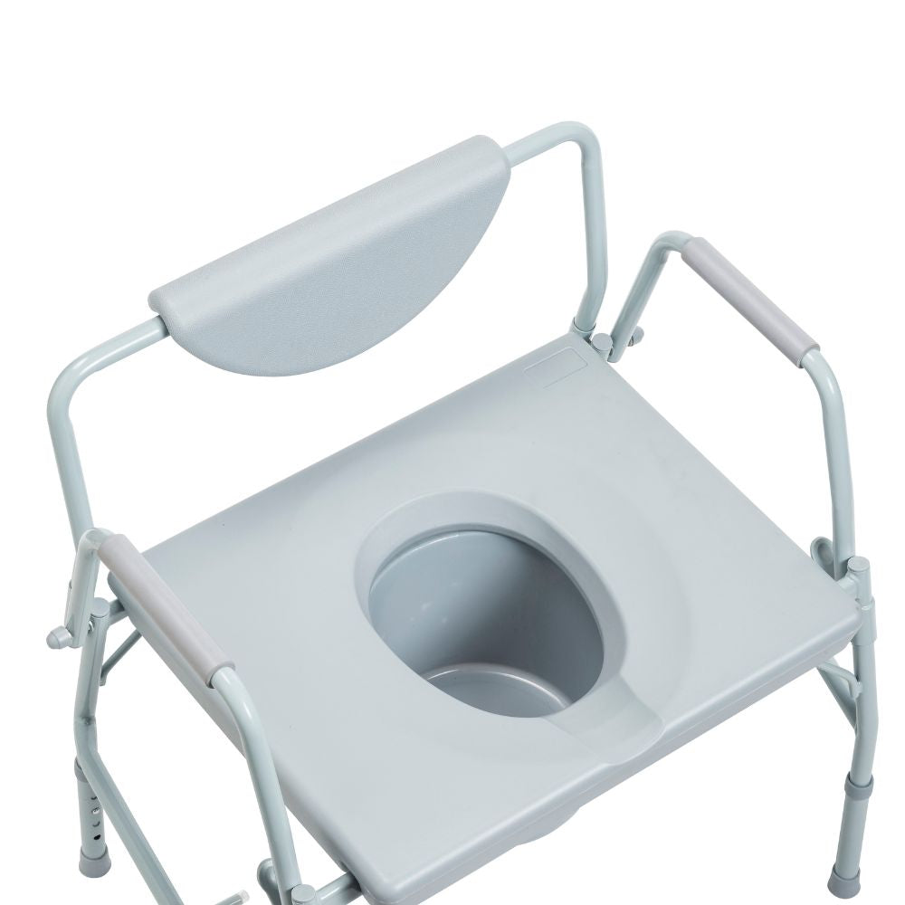 Safe Bariatric Drop Arm Bedside Commode Chair