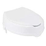 Drive Medical 12065 Raised Toilet Seat with Lock and Lid, Standard Seat, 4