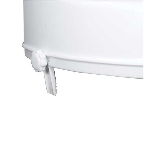 Drive Medical 12065 Raised Toilet Seat with Lock and Lid, Standard Seat, 4"