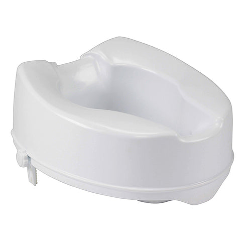 Drive Medical 12066 Raised Toilet Seat with Lock, Standard Seat, 6"