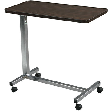 Drive Medical 13003 Non Tilt Top Overbed Table, Chrome