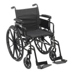 Drive Medical CX416ADDA-SF Cruiser X4 Lightweight Dual Axle Wheelchair with Adjustable Detachable Arms, Desk Arms, Swing Away Footrests, 16