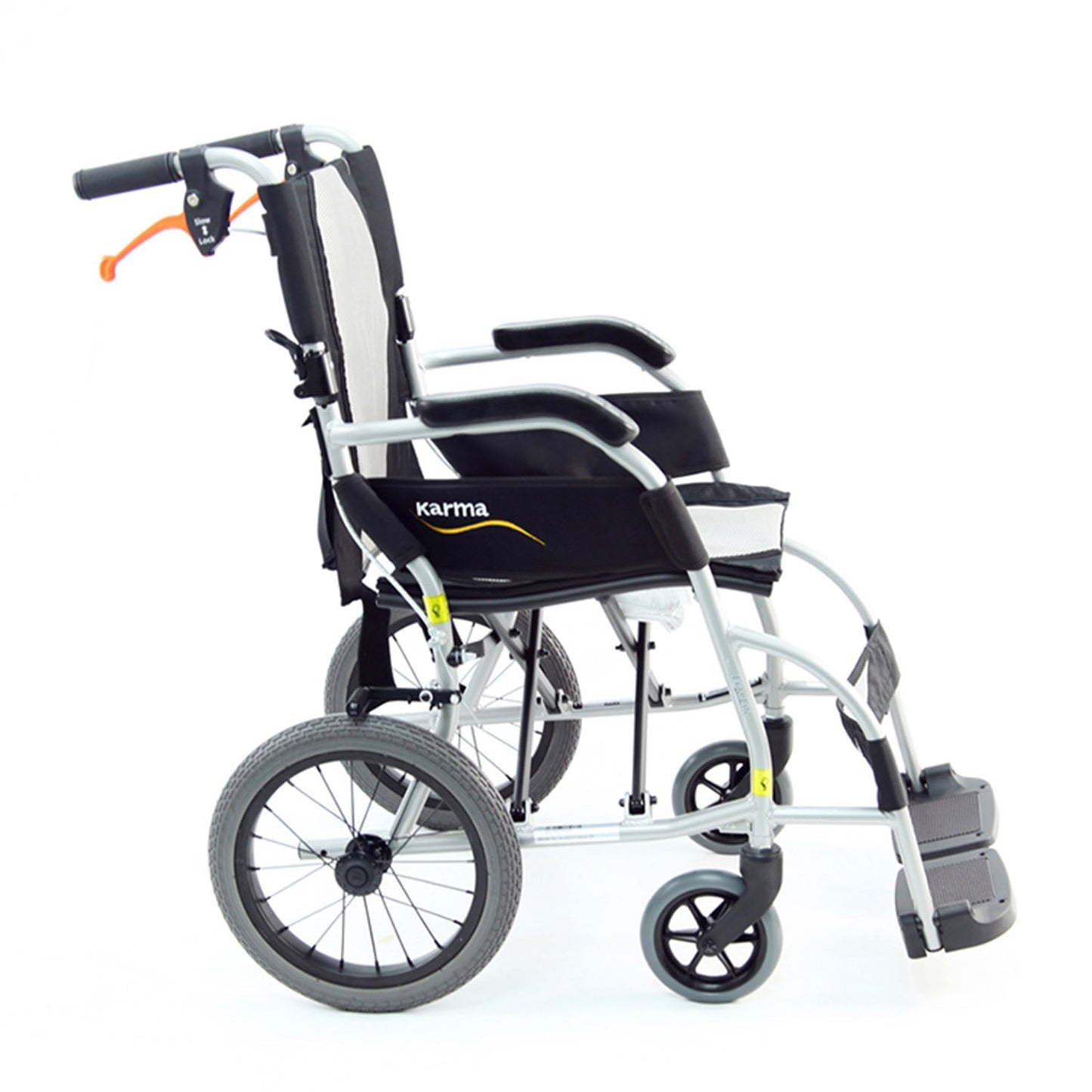 Ergo Lite Lightweight Transport Chair Silver Frame