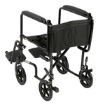 Drive Medical ATC17-BK Lightweight Transport Wheelchair, 17