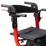 Drive Medical RTL10266DT Nitro Duet Dual Function Transport Wheelchair and Rollator Rolling Walker, Red Now Includes FREE Personal Alarm (A $29.95 Value) While Supplies Last!