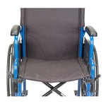 Drive Medical BLS16FBD-SF Blue Streak Wheelchair with Flip Back Desk Arms, Swing Away Footrests, 16