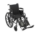 Drive Medical K316DDA-ELR Cruiser III Light Weight Wheelchair with Flip Back Removable Arms, Desk Arms, Elevating Leg Rests, 16