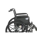 Drive Medical K318DFA-ELR Cruiser III Light Weight Wheelchair with Flip Back Removable Arms, Full Arms, Elevating Leg Rests, 18