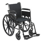 Drive Medical K318DFA-SF Cruiser III Light Weight Wheelchair with Flip Back Removable Arms, Full Arms, Swing away Footrests, 18