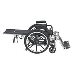 Drive Medical PL412RBDDA Viper Plus Light Weight Reclining Wheelchair with Elevating Leg Rests and Flip Back Detachable Arms, 12