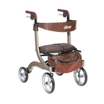 Drive Medical RTL10266CH-HS Nitro DLX Euro Style Rollator Rolling Walker, Champagne