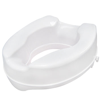 Drive Medical RTL12064 Raised Toilet Seat with Lock, Standard Seat, 4"