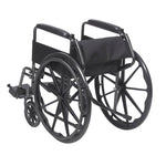 Drive Medical SSP118FA-SF Silver Sport 1 Wheelchair with Full Arms and Swing away Removable Footrest
