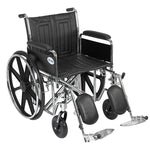 Drive Medical STD20ECDFAHD-ELR Sentra EC Heavy Duty Wheelchair, Detachable Full Arms, Elevating Leg Rests, 20