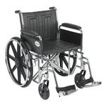 Drive Medical STD20ECDFAHD-SF Sentra EC Heavy Duty Wheelchair, Detachable Full Arms, Swing away Footrests, 20