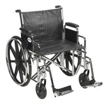 Drive Medical STD22ECDDA-SF Sentra EC Heavy Duty Wheelchair, Detachable Desk Arms, Swing away Footrests, 22