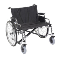 Drive Medical STD28ECDDA Sentra EC Heavy Duty Extra Wide Wheelchair, Detachable Desk Arms, 28" Seat