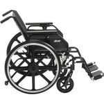 Drive Medical PLA420FBUARAD-SF Viper Plus GT Wheelchair with Universal Armrests, Swing-Away Footrests, 20