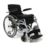 Karman XO-101 Manual Wheelchair, Push Button For Stand-Up Position, 18 inch Wide, Aluminum Frame