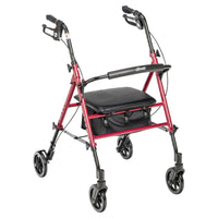 Adjustable Height Rollator Rolling Walker with 6" Wheels