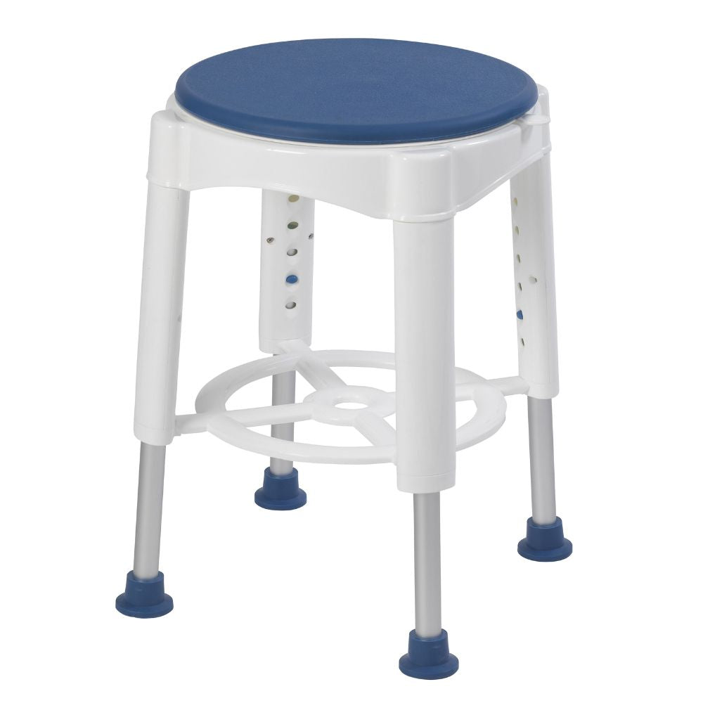 Adjustable Bathroom Safety Swivel Seat Stool