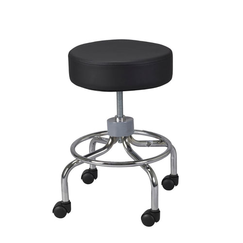 Adjustable Height Wheeled Round Stool