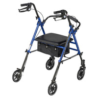 Adjustable Rollator Blue 6 Inch Wheel Walker