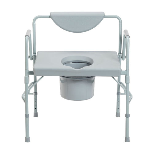 Bariatric Bedside Commode Chair With Drop Arms For Seniors