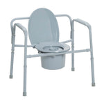 Bariatric Bedside Commode Seat With Heavy Duty Folding Frame