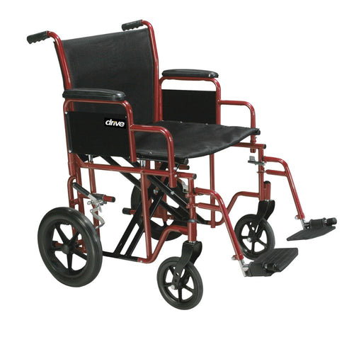 Bariatric Heavy Duty Transport Wheelchair Swing Away Footrest