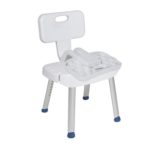 Bathroom Safety Shower Chair With Folding Back