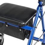 Blue Adjustable Rollator Walker With Small Wheels