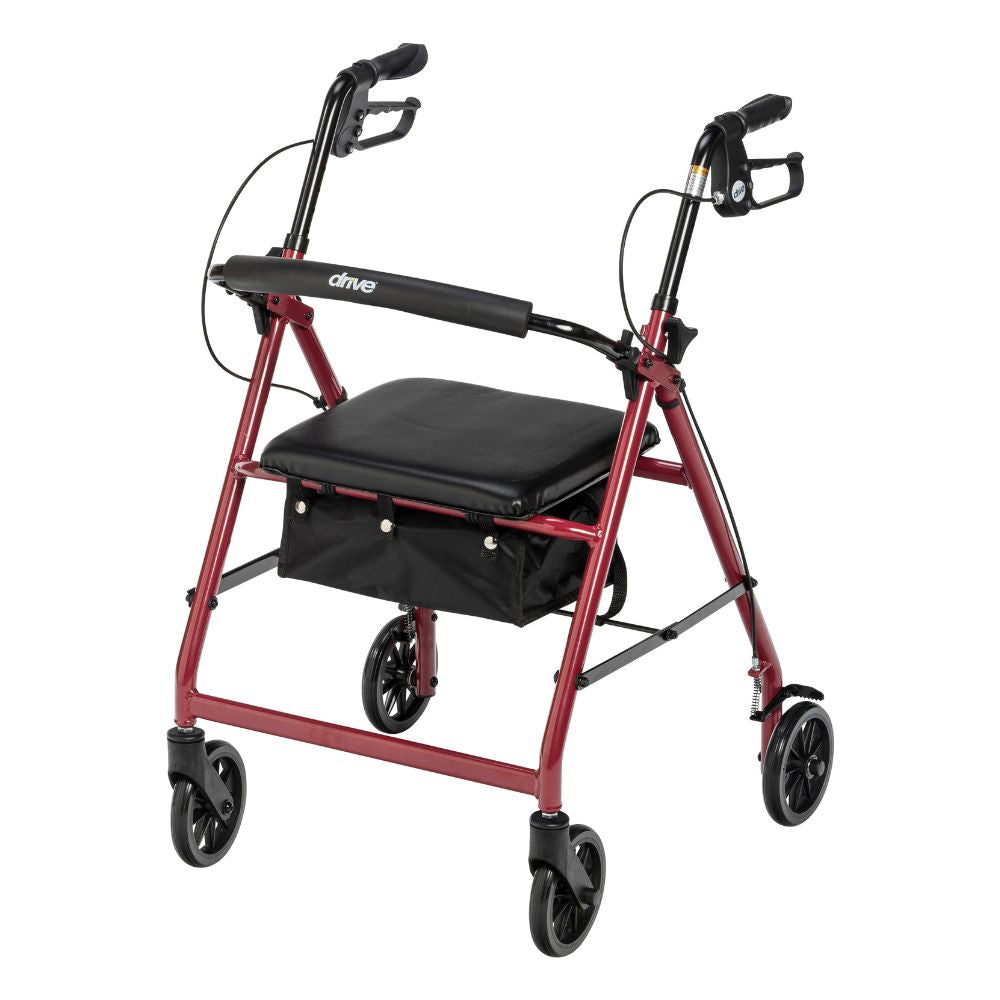 Blue Rollator Walker Removable Back Padded Seat