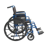 Blue Streak Wheelchair Flip Back Arms Closeup