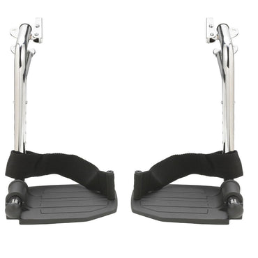 Chrome Swing Away Footrests With Aluminum Footplates