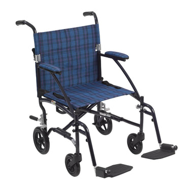 Compact Fly Lite Transport Wheelchair Burgundy