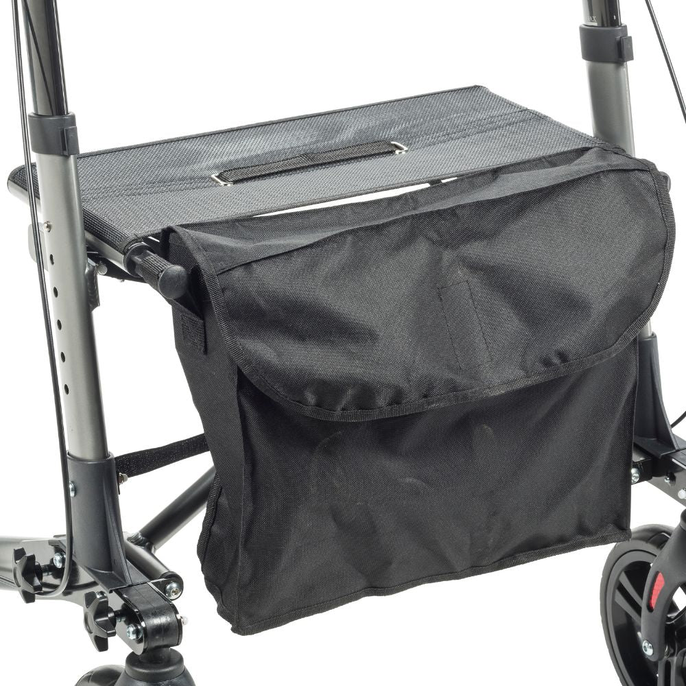 Compact Rollator Rolling Walker Grey Black