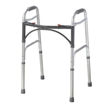 Deluxe Two Button Folding Walker Side View