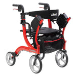 Dual Function Nitro Duet Red Walker Wheelchair