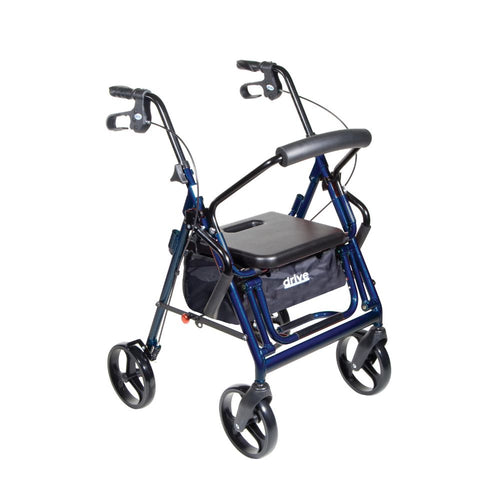 Duet Blue Rollator And Transport Wheelchair Combo