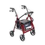 Duet Dual Function Rollator Transport Wheelchair Burgundy