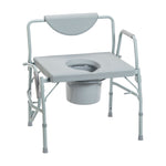 Durable Bariatric Drop Arm Bedside Commode Chair