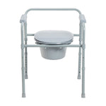 Easy To Store Steel Folding Frame Commode