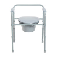 Easy To Store Steel Folding Frame Commode