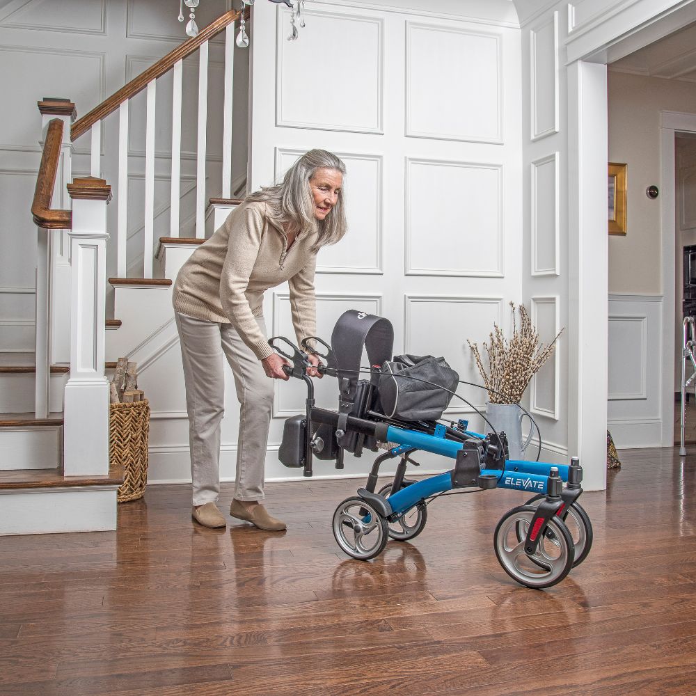 Elevate Upright Rolling Walker With Seat