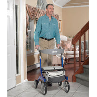 Euro Style Nitro Dlx Rolling Walker Champagne And Blue