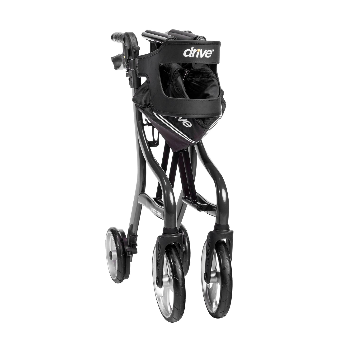 Drive Medical 102662BK-T Nitro Sprint Rollator Rolling Walker, Tall, Black