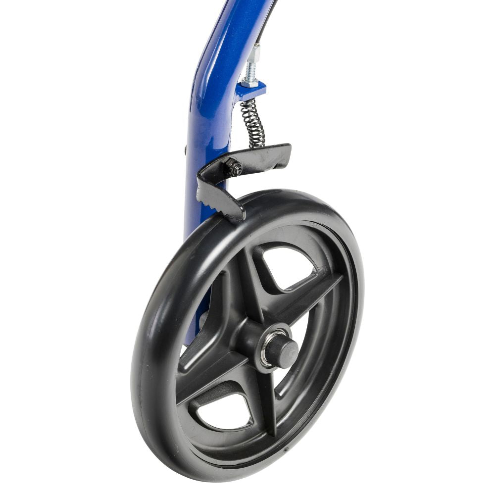 Foldable Blue Rollator Walker Padded Seat Back Support